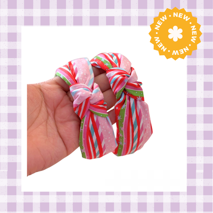 Christmas Stripes  Knotted Headband