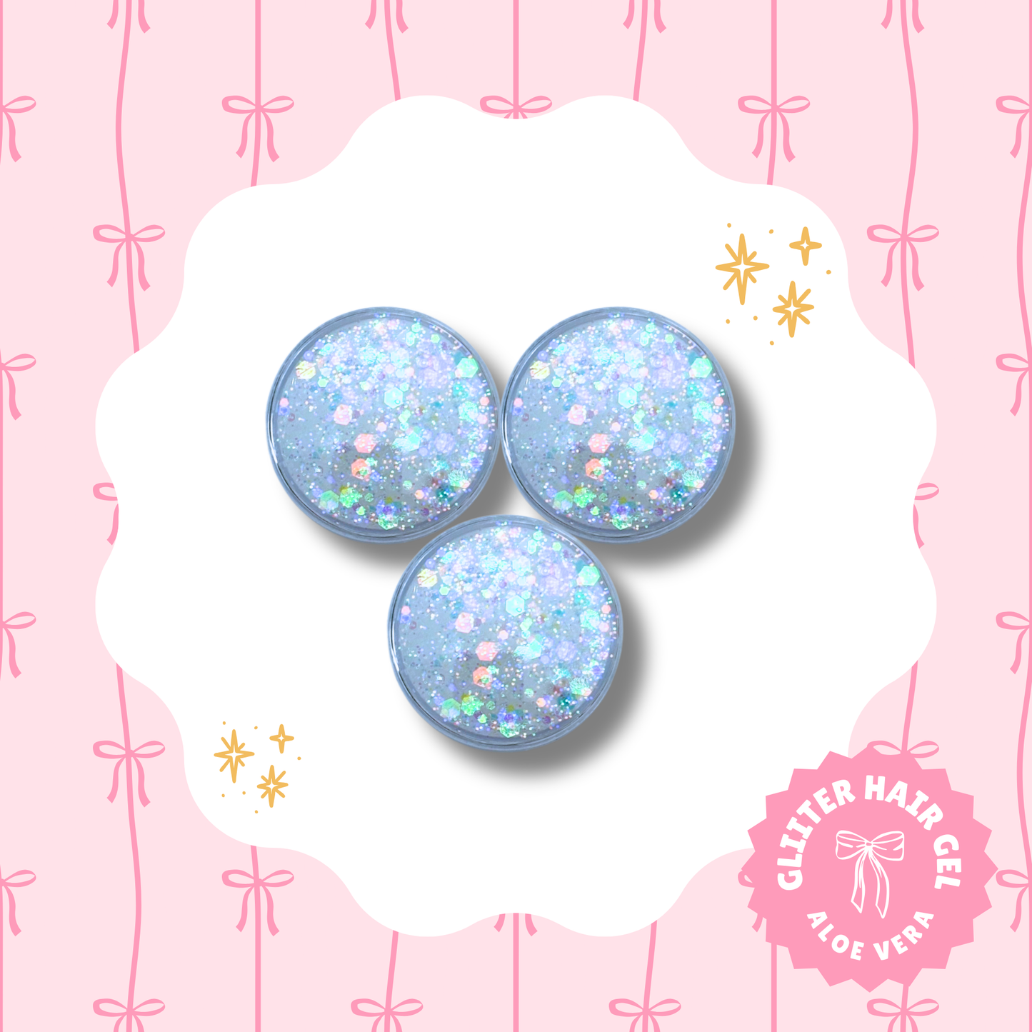 Fairy Glitter Hair Gel (Clear White)