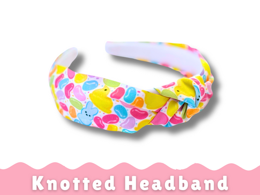 Peeps & Jelly Beans  Knotted Headband