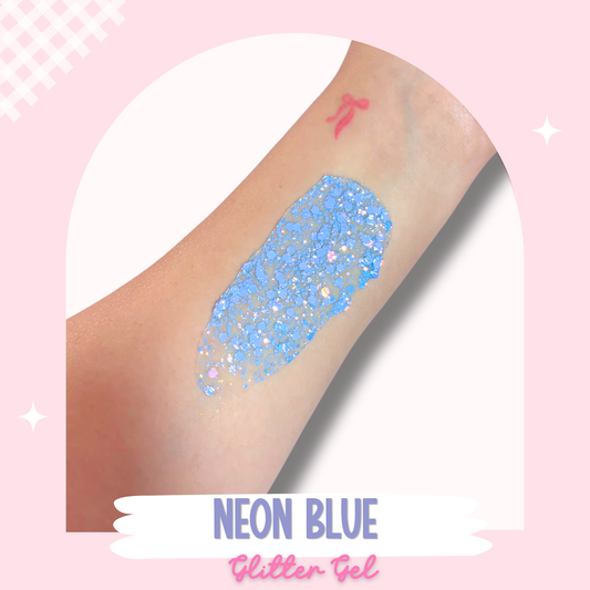Neon Blue Glitter Hair Gel