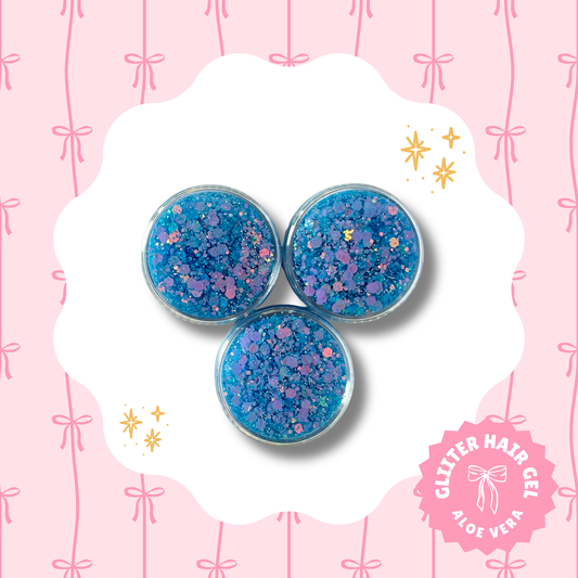 Neon Blue Glitter Hair Gel