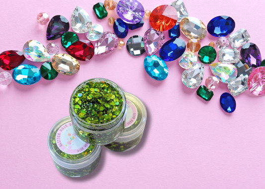 Jewel Green Glitter Hair Gel