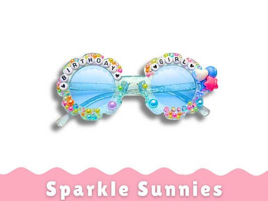 Birthday Girl Glitter Sunnies (Blue)