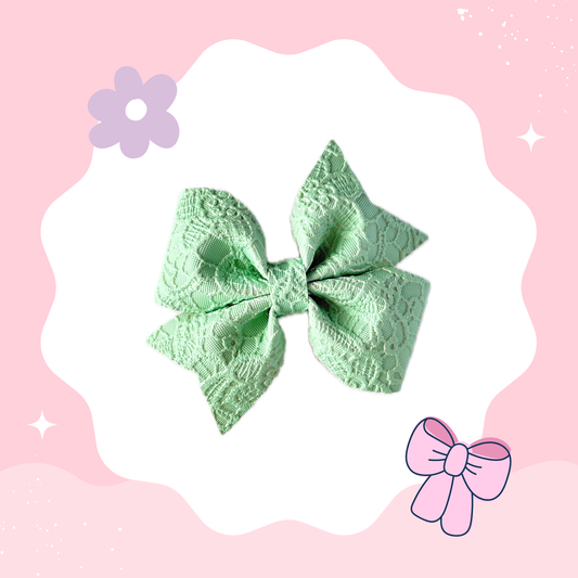 Mint Embossed XL Bow