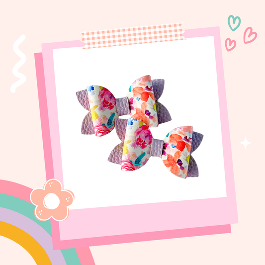 Watercolor Floral Piggy Set