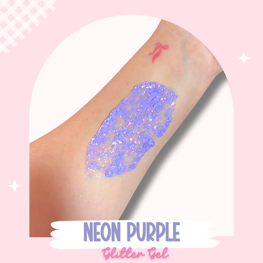 Neon Purple Glitter Hair Gel