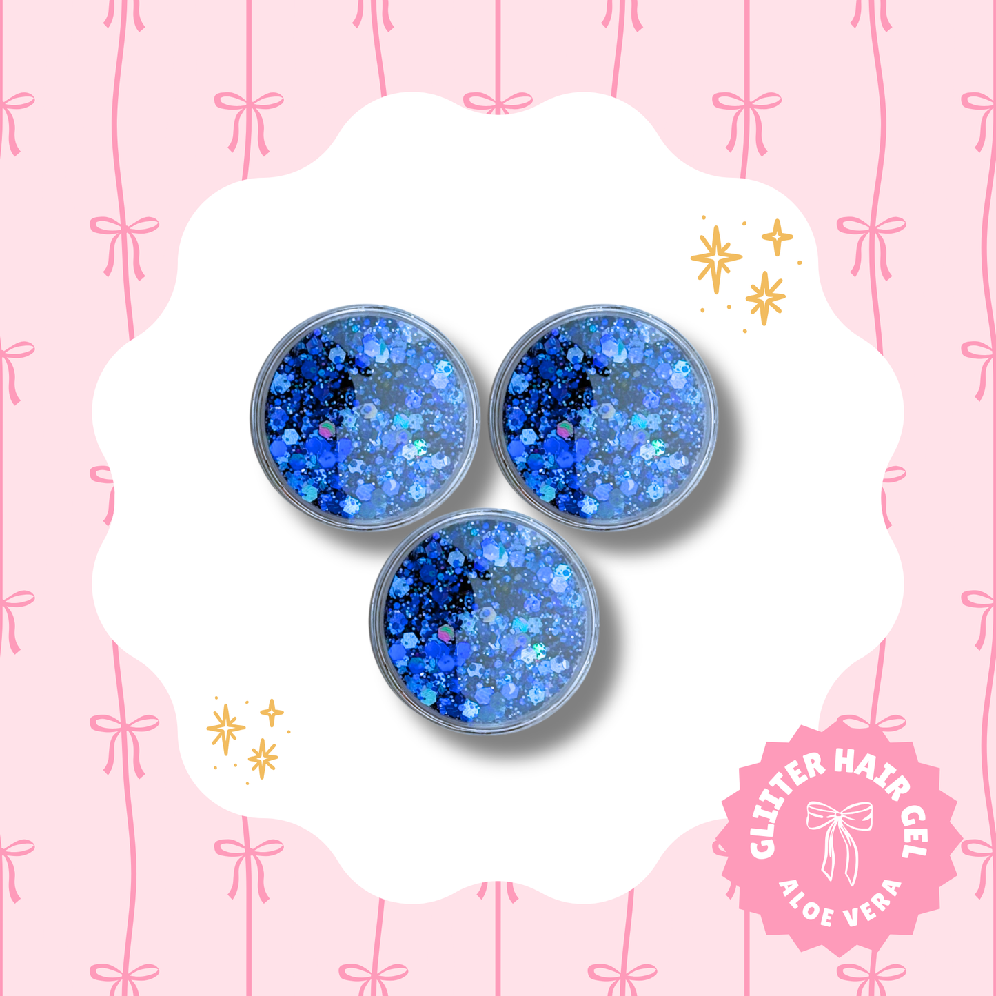 Royal Blue Glitter Hair Gel