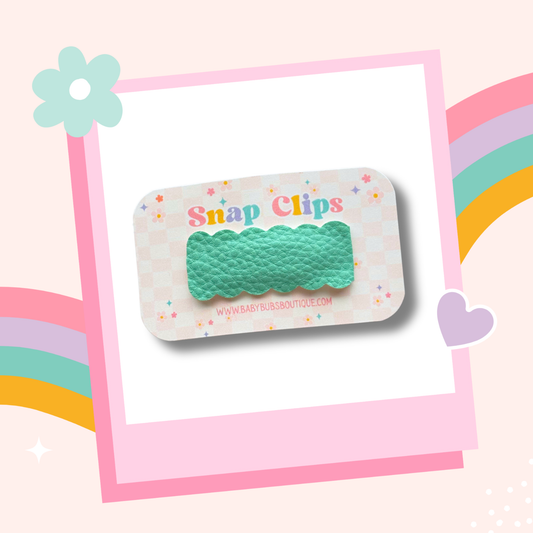Solid Mint Snap Clip