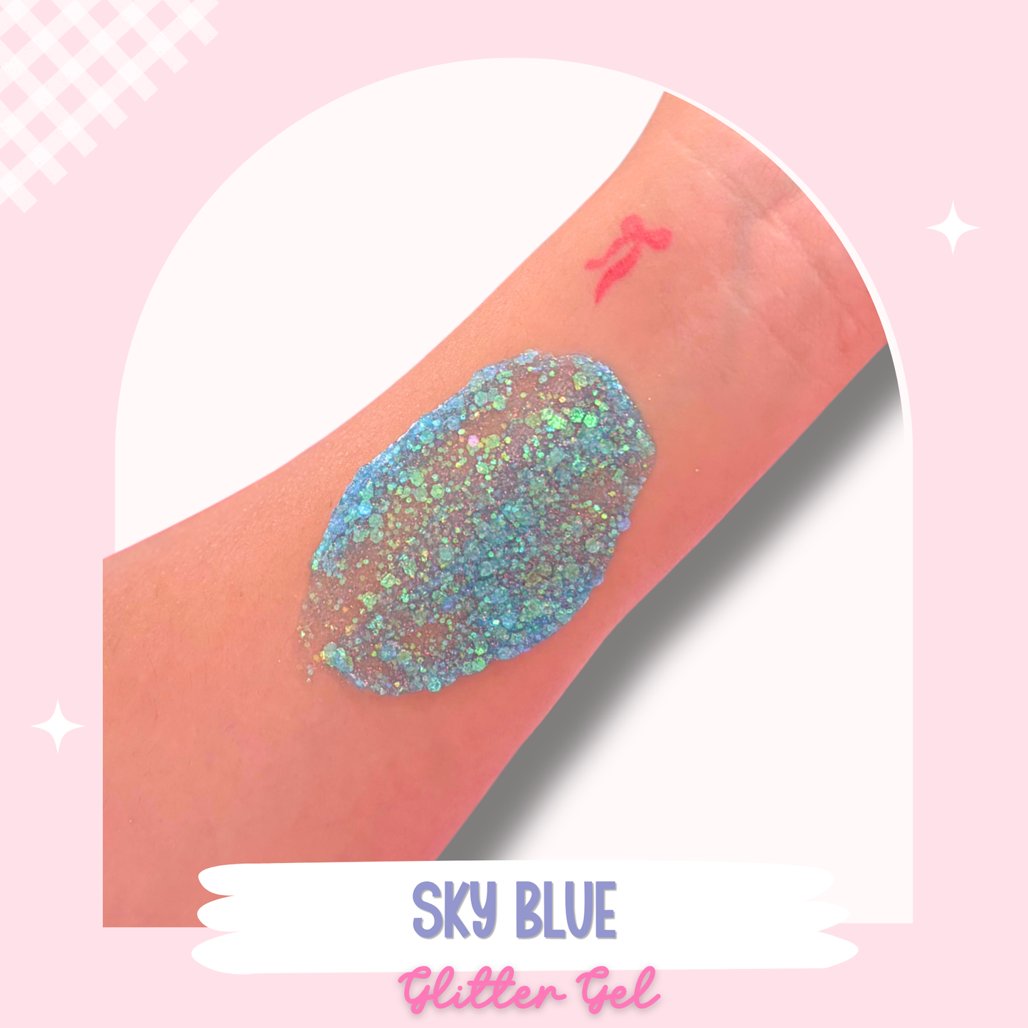 Sky Blue Glitter Gel