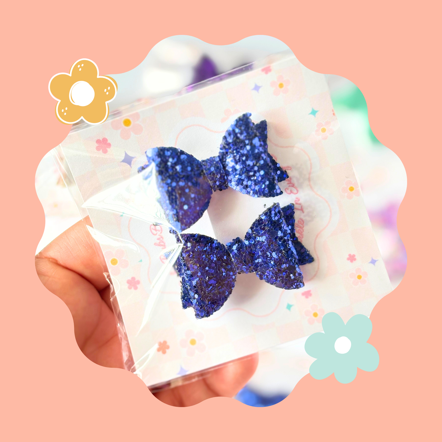 Royal Blue Glitter Mini Piggy Set