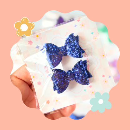 Royal Blue Glitter Mini Piggy Set