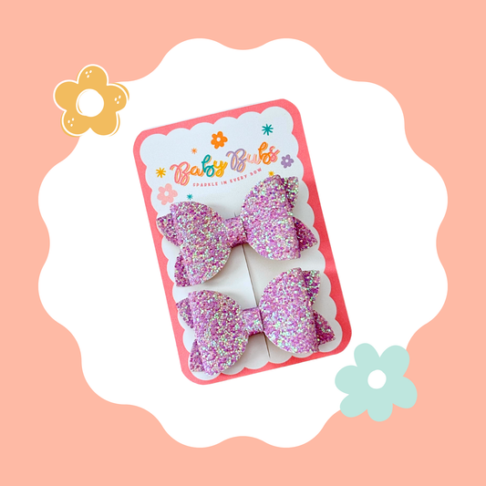 Lavender Glitter Piggy Set