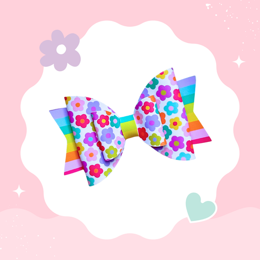 Colorful Daisies XL Bow