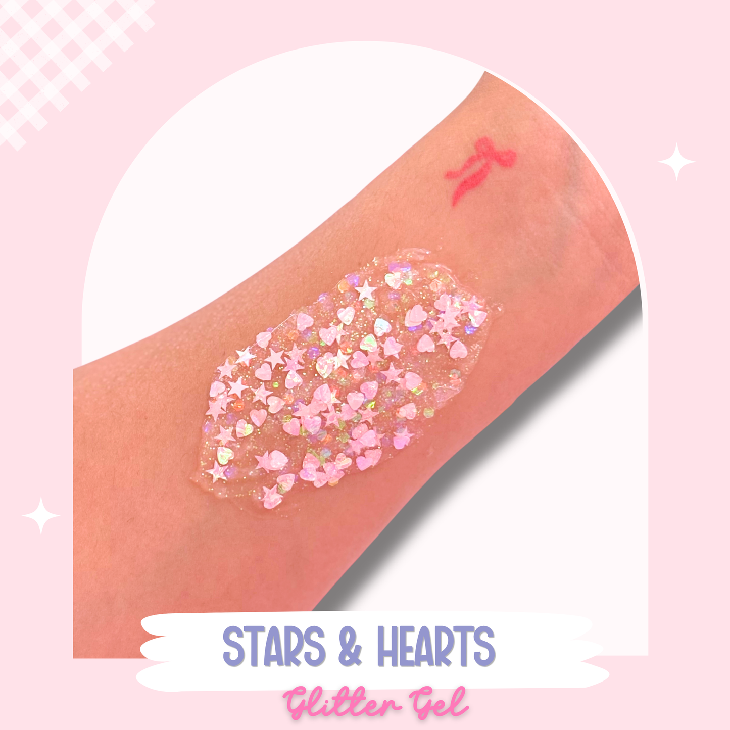Stars & Hearts Glitter Gel