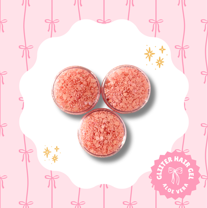 Macaroon Pink  Glitter Hair Gel