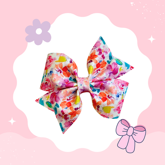 Watercolor Florall XL Bow