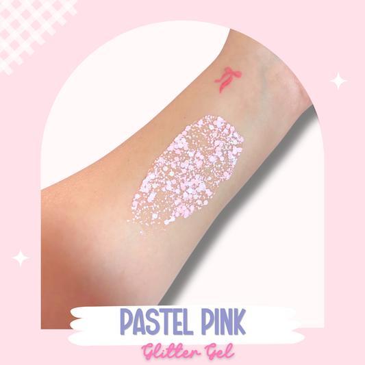 Pastel Pink Glitter Hair Gel