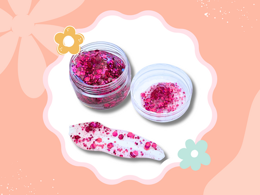 Magenta Glitter Hair Gel