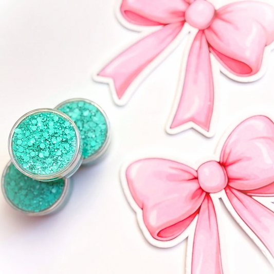 Macaroon Mint Glitter Hair Gel
