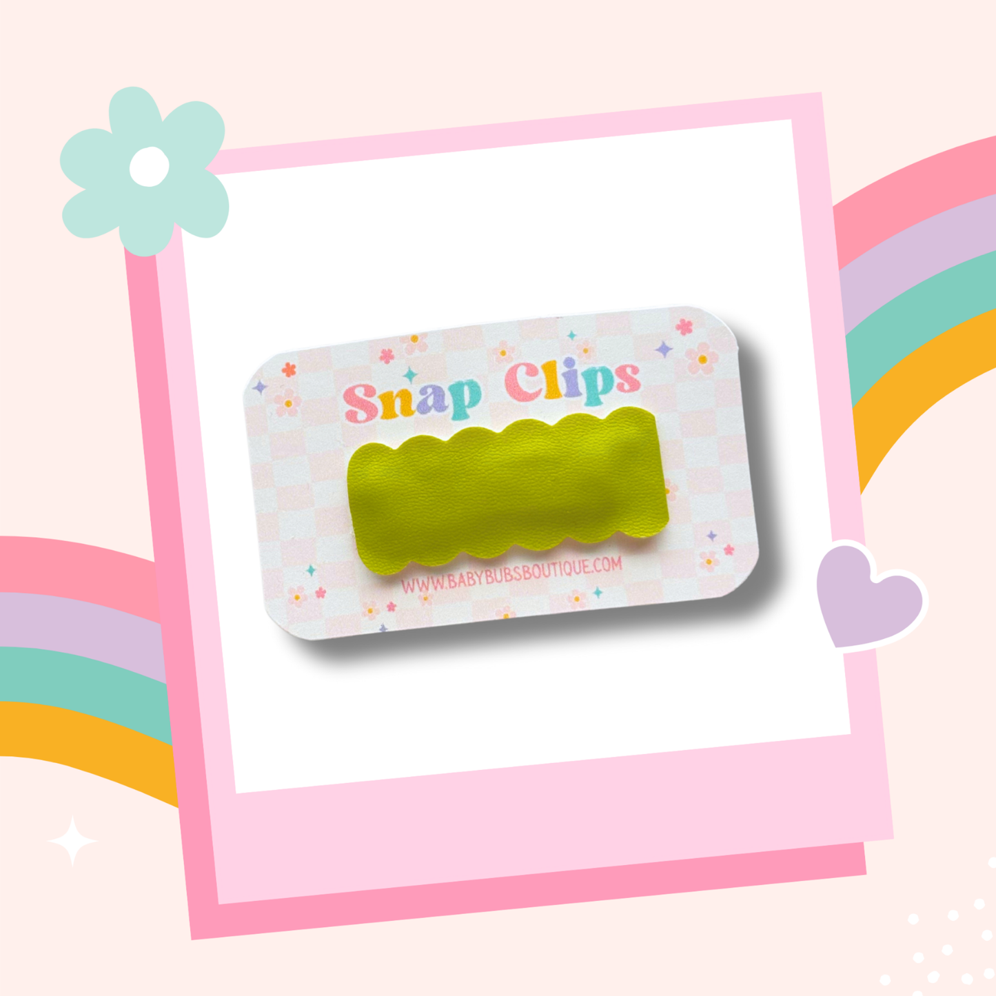 Solid Chartruese Snap Clip