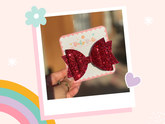 Red Glitter XL Bow