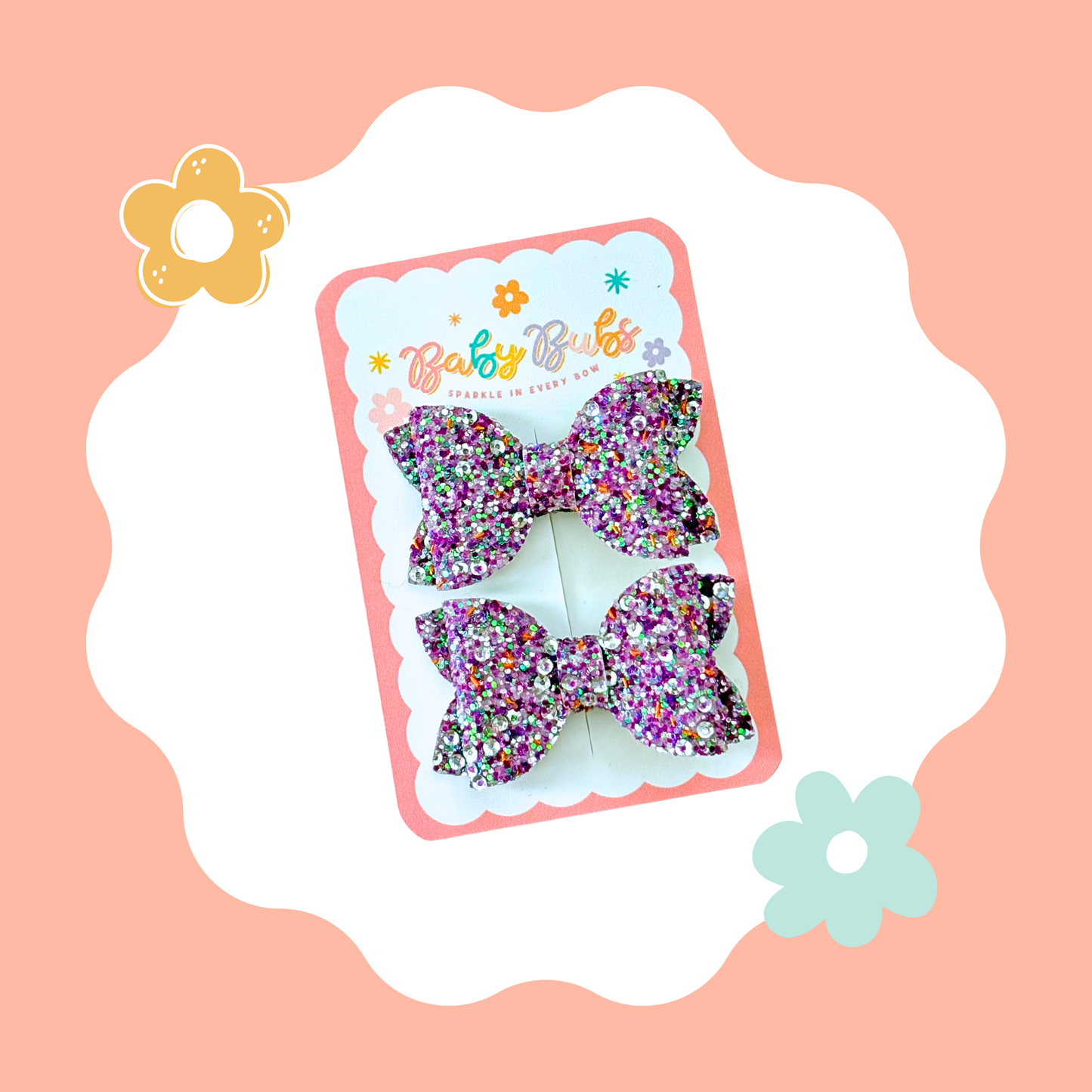 Purple Mix Glitter  Piggy Set