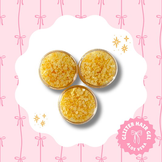 Macaroon Yellow Glitter Hair Gel
