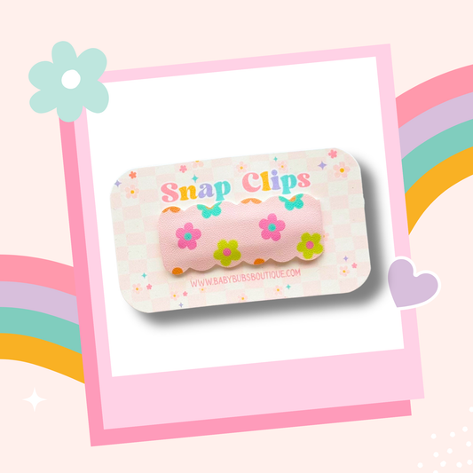 Colorful Daisy Snap Clip