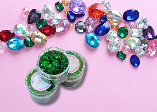 Jewel Green Glitter Hair Gel