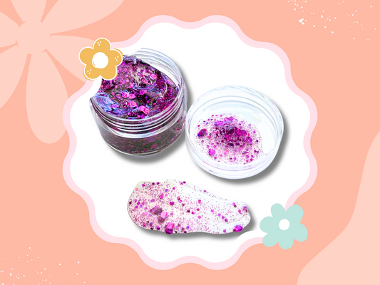 Purple Glitter Hair Gel