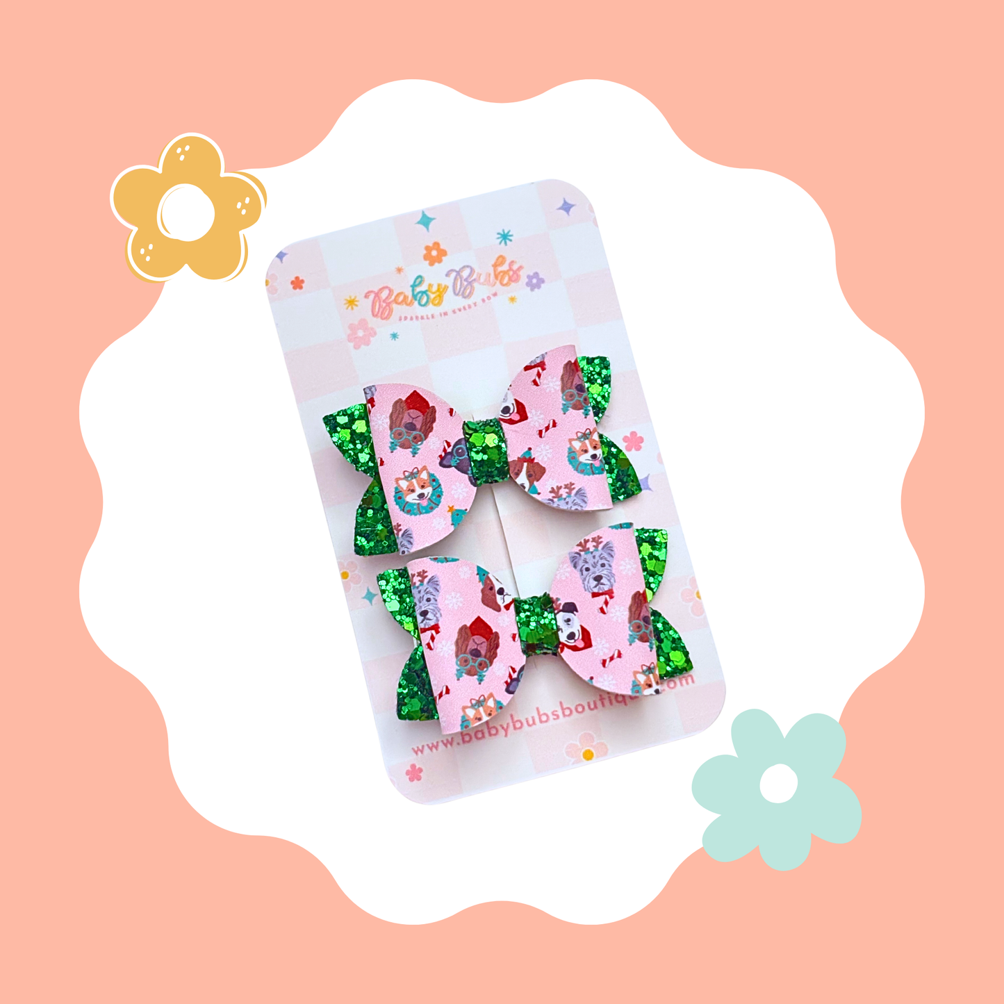 Christmas Pups (Green) Piggy Set