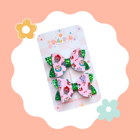 Christmas Pups (Green) Piggy Set