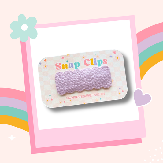 Solid Lavender Snap Clip