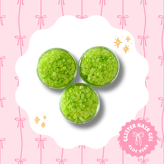 Macaroon Green Glitter Hair Gel