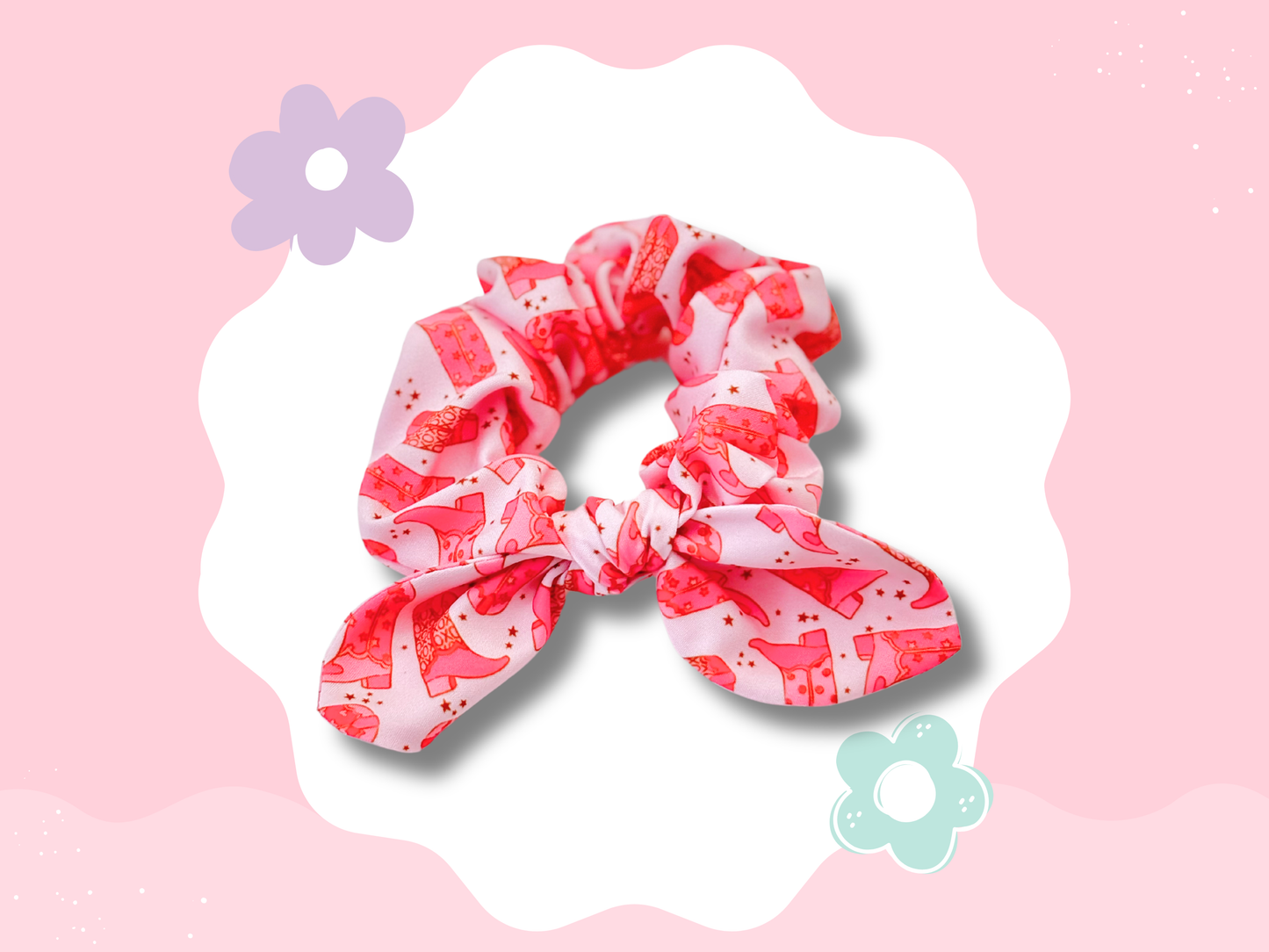 Cowgirl Boots Knotted Scrunchie
