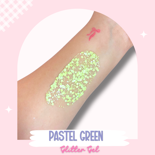 Pastel Green Glitter Hair Gel