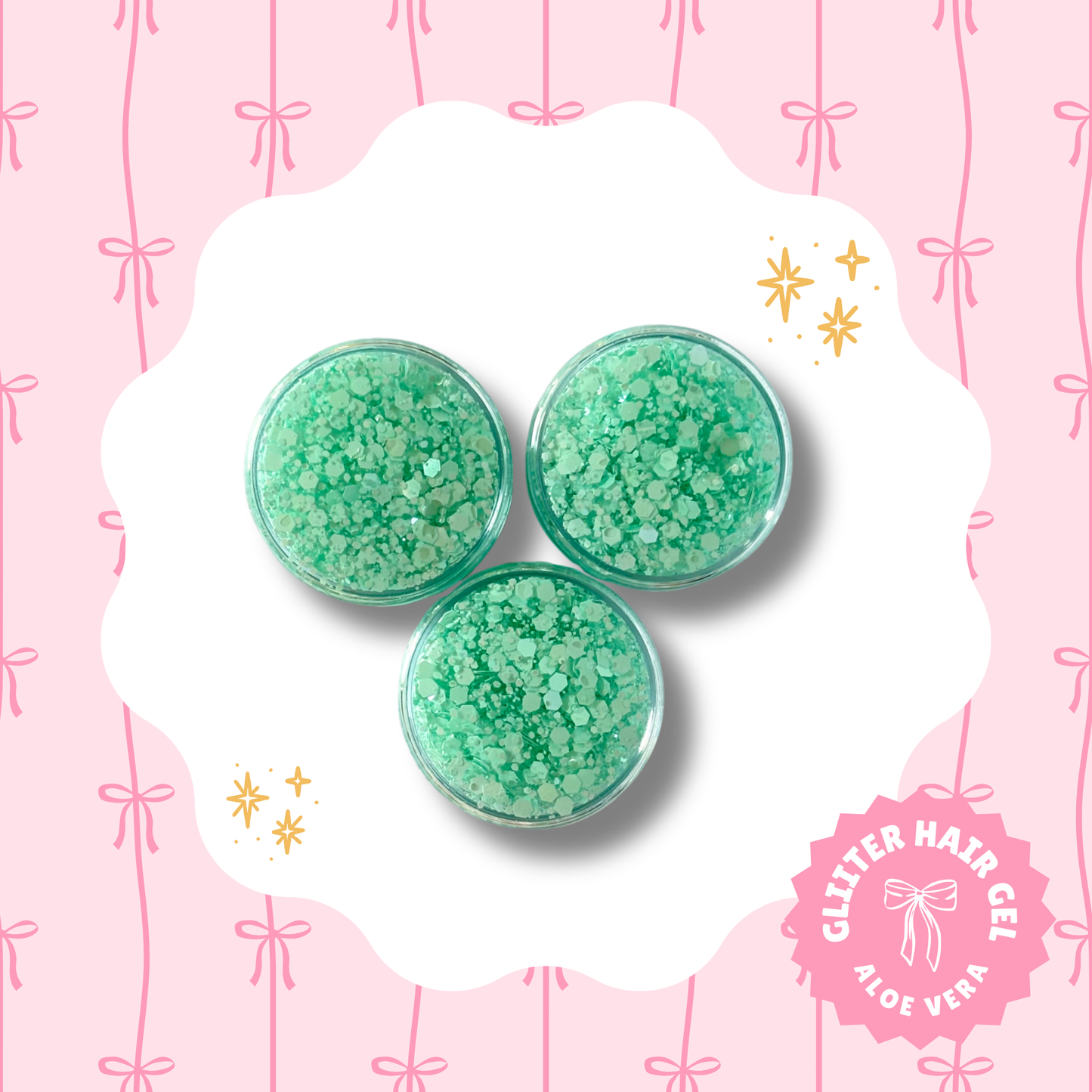 Macaroon Blue Glitter Hair Gel