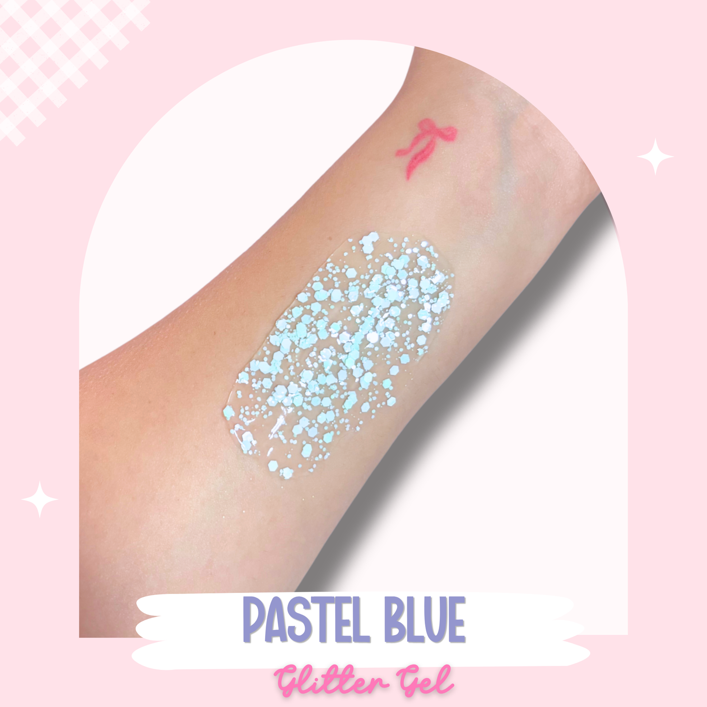 Pastel Blue Glitter Hair Gel