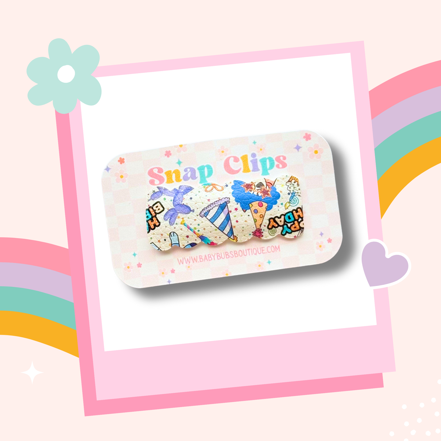 Happy Birthday Bluey Snap Clip