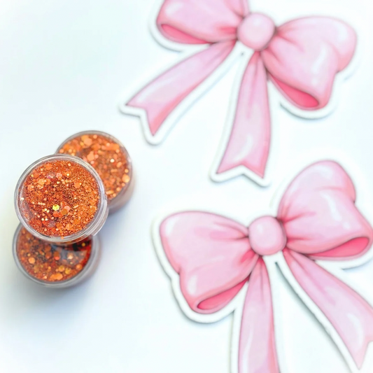 Holo Orange  Glitter Hair Gel