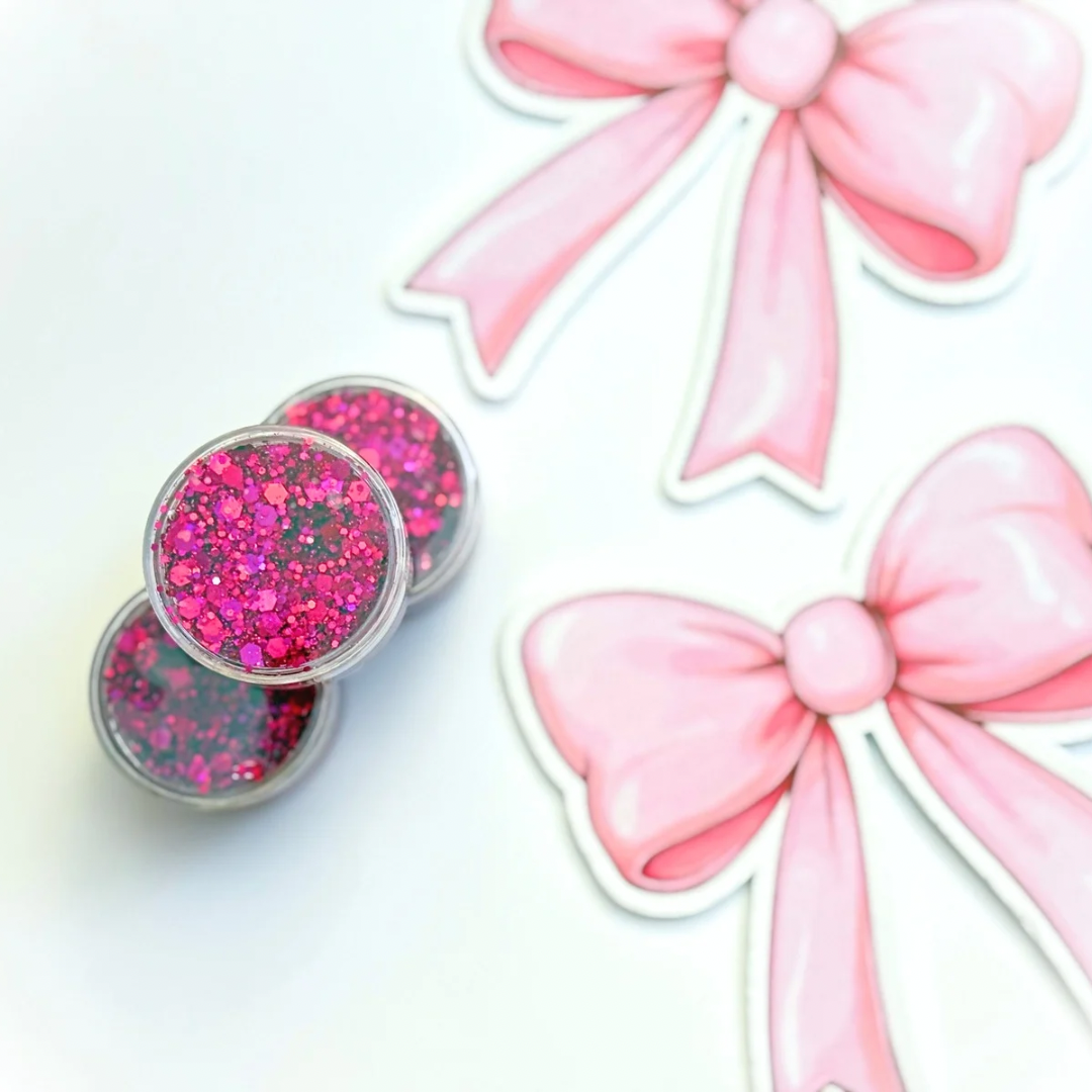 Magenta Glitter Hair Gel
