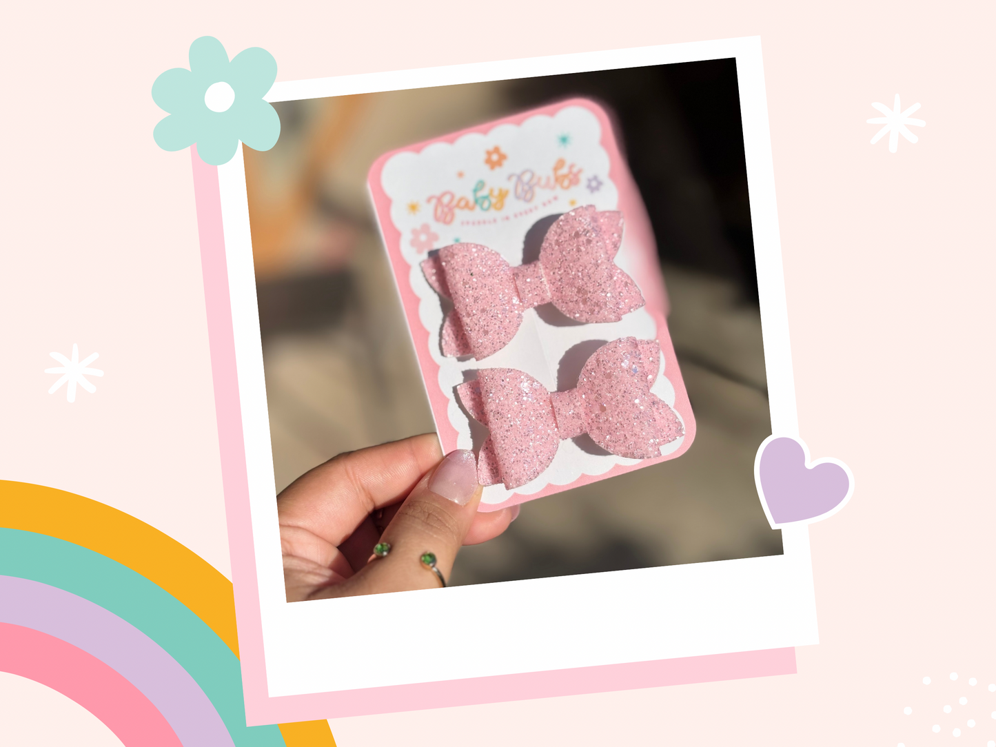Baby Pink Glitter Piggy Set