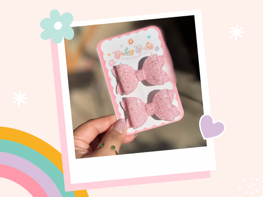 Baby Pink Glitter Piggy Set