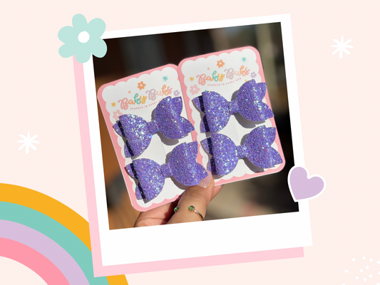 Light Purple Glitter Piggy Set
