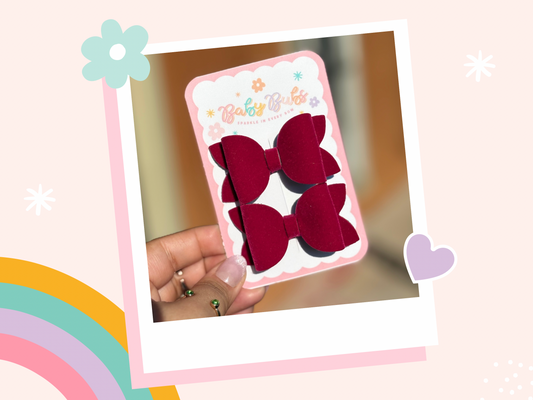 Magenta Velvet Piggy Set