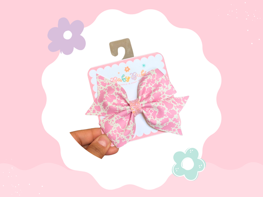 Pink Moo XL Bow