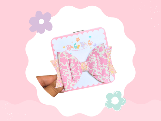 Pink Moo XL Bow