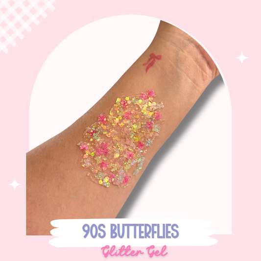 90s Butterflies Glitter Gel